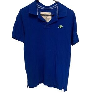 Aeropostale Mens Royal Blue A87 Logo Pique Cotton Short Sleeve Polo Shirt Medium